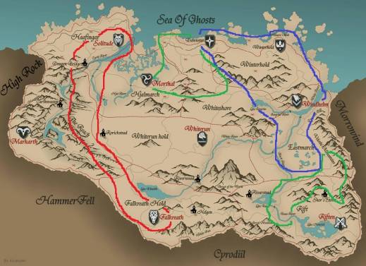 Skyrim Civil War Map